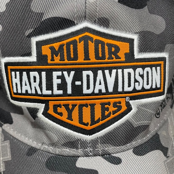 Harley-Davidson Other - Harley-Davidson Baseball Cap Youth 4-14 Gray Camo Mesh Motorcycle Classic Logo